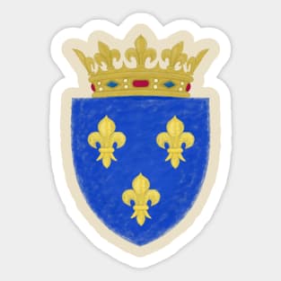 Small Coat of Arms, Kingdom of France Sticker